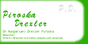 piroska drexler business card